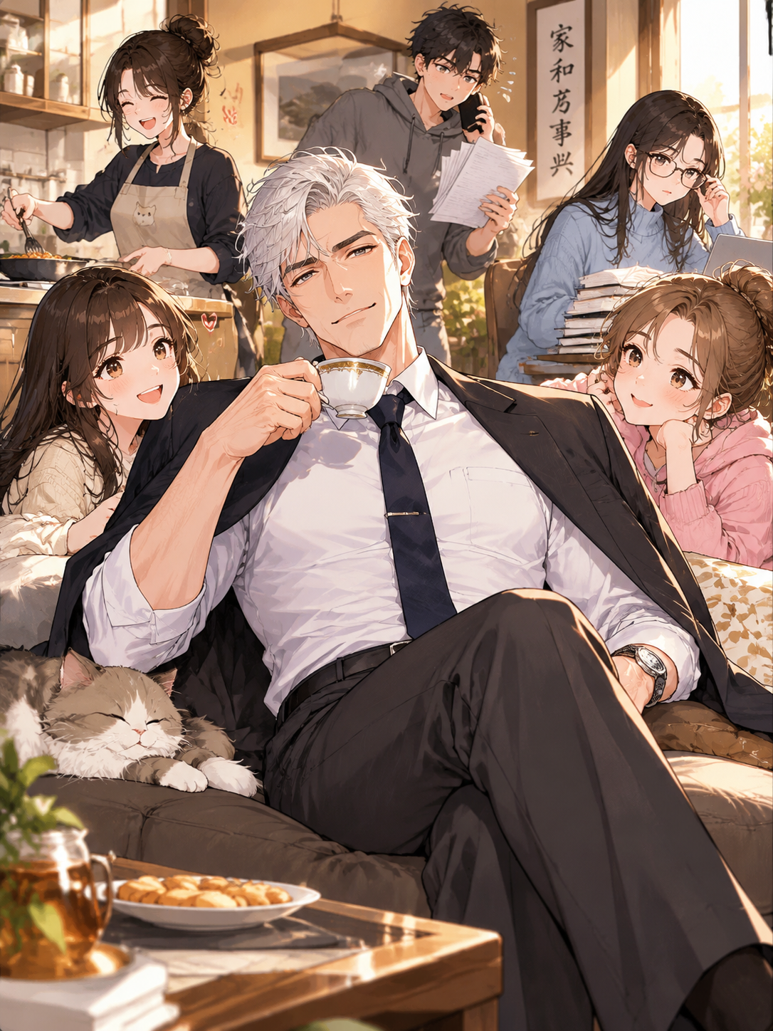 《暴君会长的娇媳们》:从会长位置退下来的家庭轻喜剧|韩国漫画画免费画漫画大全封面