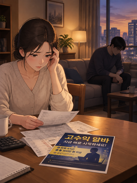 《高薪兼职的代价》作品介绍:一份高薪工作背后的家庭与生活代价|韩国漫画无删减漫画下拉式封面